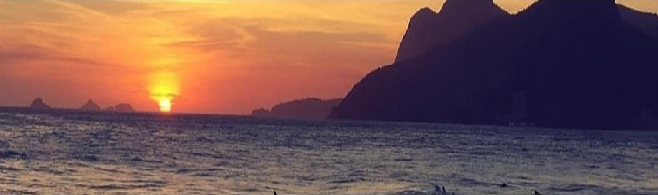 Sol se pondo no mar do Arpoador, Rio de Janeiro